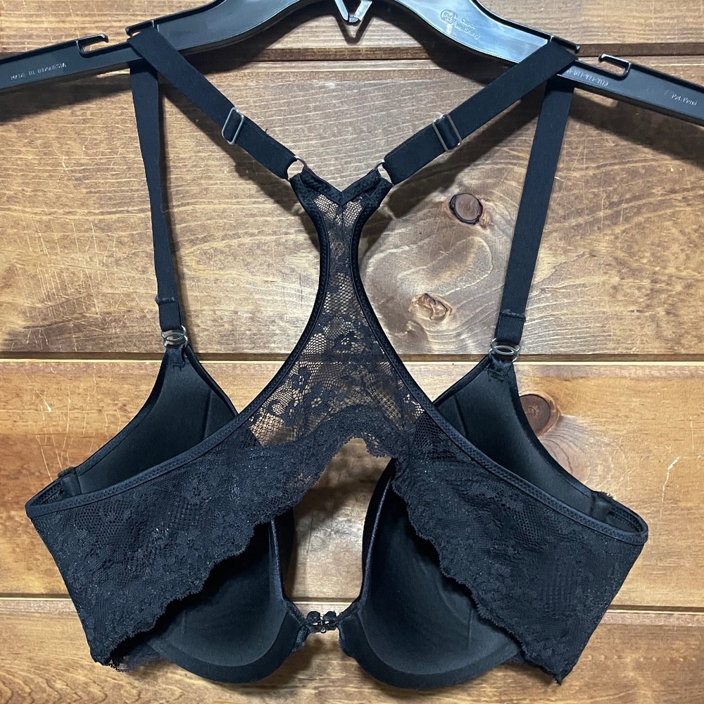 Black Racer Back Bra - Picture 2 of 3